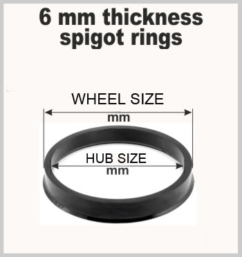 TW-HR73601 / 60.1 MM SPIGOT RING FITS A 73MM WHEEL 